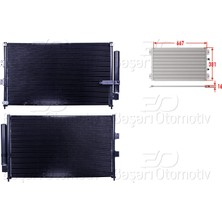 Honda Civic 2006-2012 Klima Radyatörü 667X381X16 (1.3, 1.6, 1.8 Motor Seçenekleri)
