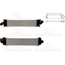 Ford Focus 2004-2014 Turbo Radyatörü (Intercooler) 600X128X50