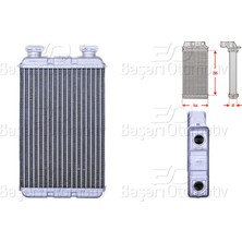 Bmw 3 Compact (E36) 316I 1994-2000 / 318TDS 1995-2000 / 323TI 1997-2000 Kalorifer Radyatörü Brazing 205X145 mm