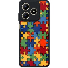 BG AKSESUAR Realme C63 Uyumlu Yapboz Desenli Kamera Korumalı Darbelere Dayanıklı Kılıf