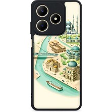 BG AKSESUAR Realme C61 Uyumlu Istanbul Desenli Kamera Korumalı Darbelere Dayanıklı Kılıf
