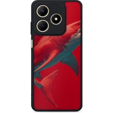 BG AKSESUAR Realme C63 Uyumlu Köpekbalığı Desenli Kamera Korumalı Darbelere Dayanıklı Kılıf