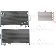 Mazda 323 F 1994-1998 Klima Radyatörü 626X311X16 (1.5, 1.8 Motor)