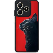 BG AKSESUAR Realme C61 Uyumlu Kedigil Desenli Kamera Korumalı Darbelere Dayanıklı Kılıf