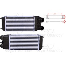 Citroen C2 C3 Peugeot 1007 207 207 cc 207 Cw 1.6 Hdı 2005 ve Sonrası Turbo Radyatörü (Intercooler) 300X157X80