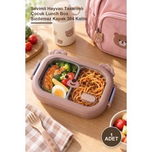 Yenilig 1 Adet Bölmeli Paslanmaz Çelik Yemek Kutusu – Sevimli Hayvan Tasarımlı Çocuk Lunch Box Sızdırmaz Kapak 304 Kalite