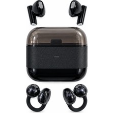 Akıllı Bayi Kablosuz Bluetooth Kulaklık 2’si 1 Arada Klipsli Kulak Içi 4’lü Siyah Aby