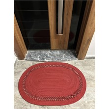 Amsterdam Serisi Jüt, Desenli Kapı Önü, Paspas, Banyo Paspası, Balkon Paspası/hediyelik, Ev Eşyası Kırmızı 80 x 100
