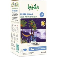 Lazika Bitki Çayı – Istirahat, Papatya ve Melisalı Akşam Ritüeli Çayı, Kafeinsiz, 18'li Piramit Poşet
