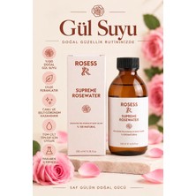 Rosess Saf Gül Suyu 200 ml Aydınlatıcı Tonik Tüm Cilt Tipleri İçin E Vitamini İçerir