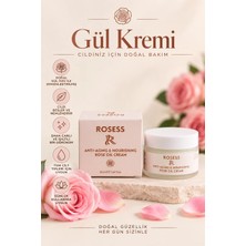 Rosess Gül Kremi 50 ml | Doğal Gül Özlü Nemlendirici ve Cilt Yenileyici Krem