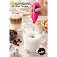 Yenilig 2 Adet Süt Köpürtücü ve Yumurta Çırpıcı – Pilli Mini Elektrikli Portatif Köpürtücü, Ergonomik Tutma, Milk Frother, Egg Beater