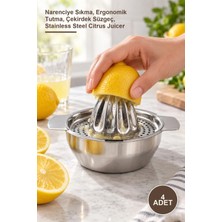 Yenilig 4 Adet Paslanmaz Çelik Limon ve Nar Sıkacağı – Narenciye Sıkma, Ergonomik Tutma, Çekirdek Süzgeç, Stainless Steel Citrus Juicer