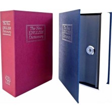 Pileli Store Kitap Görünümlü Gizli Kasa Büyük Boy Anahtarlı Kilitli Para Kasası