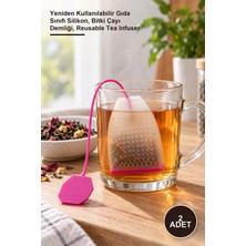 Yenilig 2 Adet Silikon Çay Demleme Poşeti – Yeniden Kullanılabilir Gıda Sınıfı Silikon, Bitki Çayı Demliği, Reusable Tea Infuser