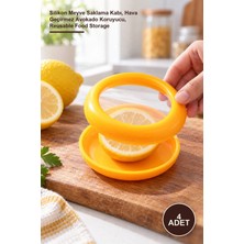 Yenilig 4 Adet Limon Şeklinde Esnek Yiyecek Saklama Kutusu – Silikon Meyve Saklama Kabı, Hava Geçirmez Avokado Koruyucu, Reusable Food Storage