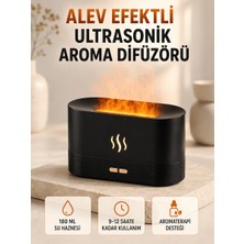 Skygo Ultrasonik Aromaterapi Difüzörü 180 ML Hazneli Dekoratif Alev Efektli Nemlendirici