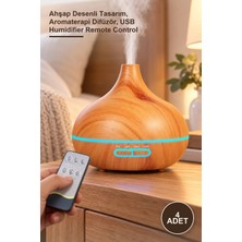 Yenilig 4 Adet Uzaktan Kumandalı Ultrasonik Hava Nemlendirici – Ahşap Desenli Tasarım, Aromaterapi Difüzör, USB Humidifier Remote Control
