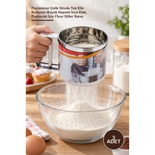 Yenilig 3 Adet Un Eleği – Paslanmaz Çelik Gövde Tek Elle Kullanım Büyük Hazneli Ince Elek, Pastacılık Için Flour Sifter Sieve