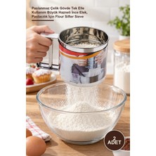 Yenilig 2 Adet Un Eleği – Paslanmaz Çelik Gövde Tek Elle Kullanım Büyük Hazneli Ince Elek, Pastacılık Için Flour Sifter Sieve
