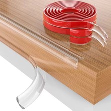 Eco Port 2 Metre Kenar Koruyucu Şerit, Silikon Şeffaf Masa Köşe Koruyucu Güçlü Bant (5580) Abc