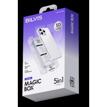 Bezos Apple iPhone 16 Pro Max Uyumlu Bilvis 5in1 3D Magic Cam Ekran Koruyucu - Siyah