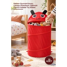 Yenilig 10 Adet Katlanabilir Sevimli Oyuncak ve Çamaşır Sepeti – Katlanır Oyuncak Kutusu, Çamaşır Düzenleyici, Eğlenceli Figürlü Foldable Toy Basket