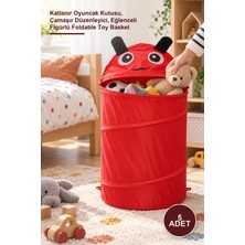 Yenilig 5 Adet Katlanabilir Sevimli Oyuncak ve Çamaşır Sepeti – Katlanır Oyuncak Kutusu, Çamaşır Düzenleyici, Eğlenceli Figürlü Foldable Toy Basket