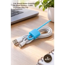 Yenilig 9 Adet Kilit Şeklinde Silikon Kablo ve Poşet Bağlama Aparatı – Çok Amaçlı Kablo Düzenleyici ve Poşet Kapatıcı, Cable Organizer Bag Clip