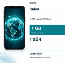 Italya Esım Internet Paketi Günlük 1 GB 1 Gün