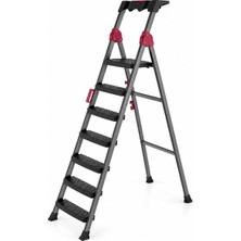 Go İthalat 6+1 Basamaklı Metal Merdiven 150KG.TAŞIMA (5263)