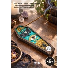 Yenilig 10 Adet Polyester Tütsülük Model 2 – Gotik Mistik Tasarım Tabut Şeklinde Tütsü Standı Incense Holder Meditasyon Yoga Aksesuarı