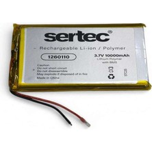 Birsence Sertec 1260110 3.7V 10.000MAH Li-Polymer Pil (DEVRELI/1.5A)