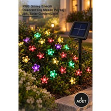 Yenilig 4 Adet Solar 30 Ledli Çiçekli Bahçe Aydınlatma – Rgb Güneş Enerjili Dekoratif Dış Mekan Peyzaj Işık, Solar Garden Light