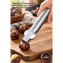 Yenilig 3 Adet Metal Kestane Çizici Pense – Profesyonel Paslanmaz Çelik Kestane Açacağı, Ergonomik Kaymaz Sap, Chestnut Peeler