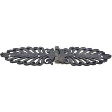 Birsence Antika Tarz Dekoratif Pirinç Yaprak Desenli Menteşe - 55X265 Mm, Oksit