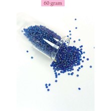 Birsence Dökme Cam Kum Boncuk (11/0) 2 mm - 60 Gram - Koyu Mavi - BNC052