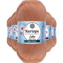 Birsence 5 Adet Lotus Bikini Büstiyer Bluz Örgü Ipi K277 Şeftali