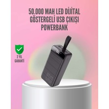 Birsence 50.000 Mah Ultra Güçlü Powerbank 4 USB Çıkışlı, LED Dijital Göstergeli, Hızlı Şarj Destekli Taşınabilir Şarj Cihazı