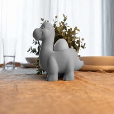Birsence 3D Baskı Dinozor Yumurtalık - Sevimli Eggosaurus Yumurta Tutucu-Gri