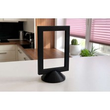 Birsence 3D Baskı Modern Fotoğraf Çerçevesi - Masaüstü ve Raf Üstü Dekoratif Resimlik-Siyah