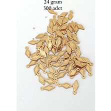 Birsence Oya Abiye Bileklik Kolye Pleksi Metalik Plastik Pul Altın Renk 24 Gram 300 Adet - BNC550