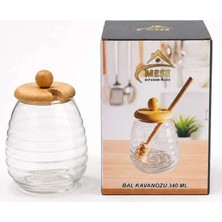 Birsence Meşe Bal Kavanozu Kaşıklı 340 ml