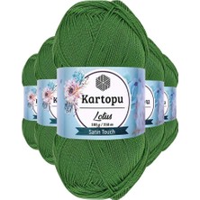 Birsence 5 Adet Lotus Bikini Büstiyer Bluz Örgü Ipi K486 Çam Yeşili