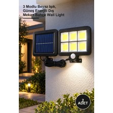 Yenilig 2 Adet 120 Cob LED Solar Panelli Duvar Lambası – 3 Modlu Beyaz Işık, Güneş Enerjili Dış Mekan Bahçe Wall Light