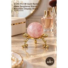 Yenilig 3 Adet Masaüstü Dekoratif Metal Stand – 4 cm x 6 cm Gold Renkli Metal Sergileme Standı, Masaüstü Display Stand