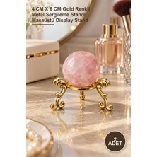 Yenilig 2 Adet Masaüstü Dekoratif Metal Stand – 4 cm x 6 cm Gold Renkli Metal Sergileme Standı, Masaüstü Display Stand
