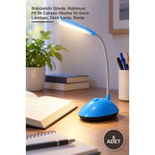 Yenilig 5 Adet 360 Derece Ayarlanabilir Esnek LED Masa Lambası – Bükülebilir Gövde, Kablosuz Pil Ile Çalışan Okuma ve Gece Lambası, Desk Lamp, Kamp