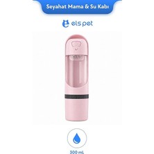 Els Pet Seyahat Mama ve Su Kabı Pembe (Els-Tbp) | Taşınabilir ve Kompakt Çözüm