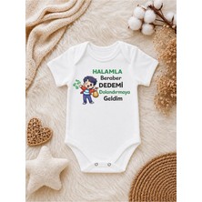 Perfect Mega Store Halamla Beraber Dedemi Dolandırmaya Geldim Yazılı Bebek Zıbını – Hala Dede Temalı Eğlenceli Bebek Body